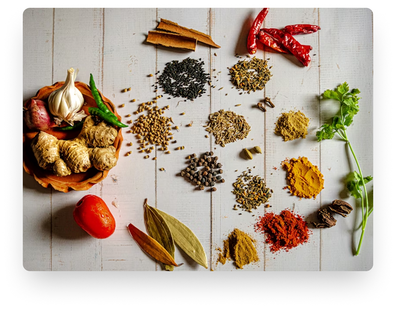 Traditional Indian spices and forest produce